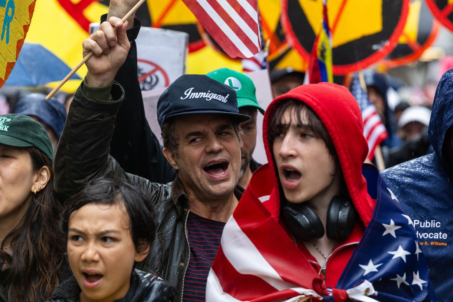 Mark Ruffalo showed his support for the No Kings protests (Image via Getty)